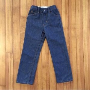 70s Vintage Sears KIDS Dark Blue Jeans | KIDS 7